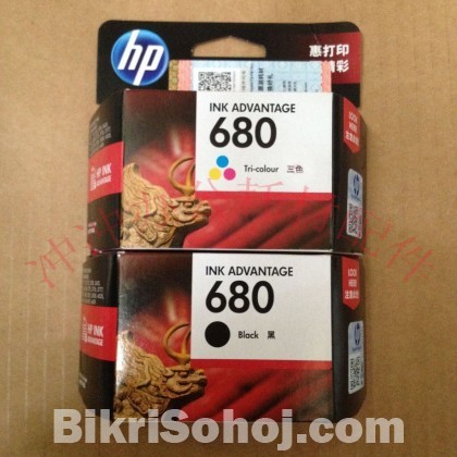 HP 680 Black + 680 Tri-color Original Ink Cartridge Set